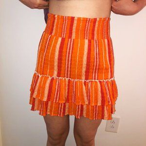 Orange Ruffle Skirt